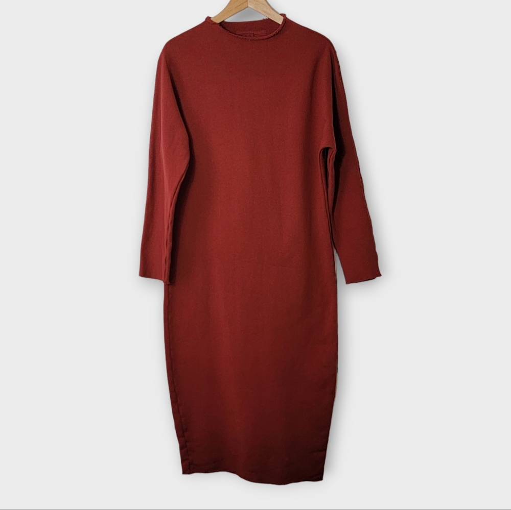 Frank & Eileen Burgundy Long Sleeve Dress